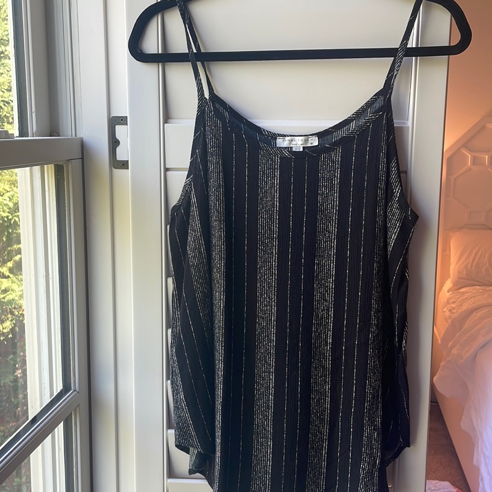 Stripped Black and White Tank Top